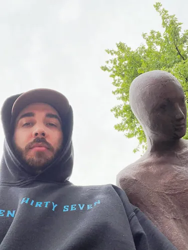 Mike Pottebaum with friend